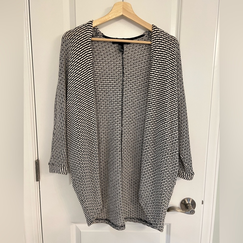 Black and White Forever 21 Cardigan Sweater- Size small
